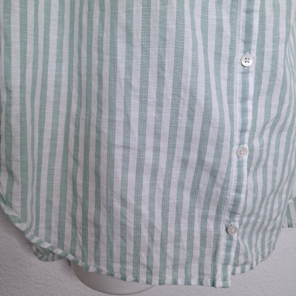Madewell Boxy Shirt Striped Sz M Oversized Button Down 100% Cotton Preppy Work - Picture 7 of 13